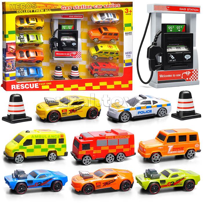 Набор машин "Дорожные приключения" в коробке