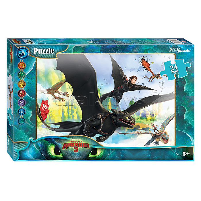 Пазлы 24 maxi "Как приручить дракона-3" (DreamWorks)