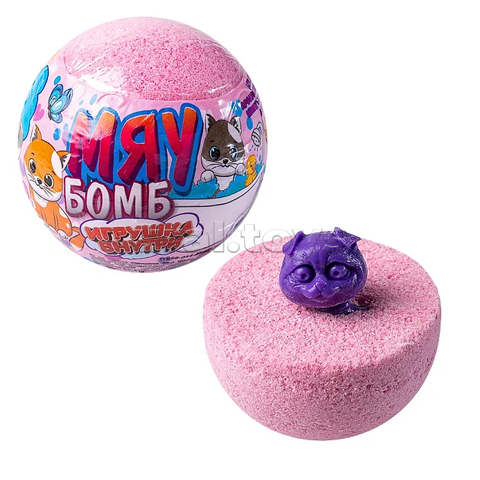 Детский бурлящий шар "Звер бомб" клубника (с игрушкой) 130г Детский бурлящий шар "Звер бомб" клубника (с игрушкой) 130г