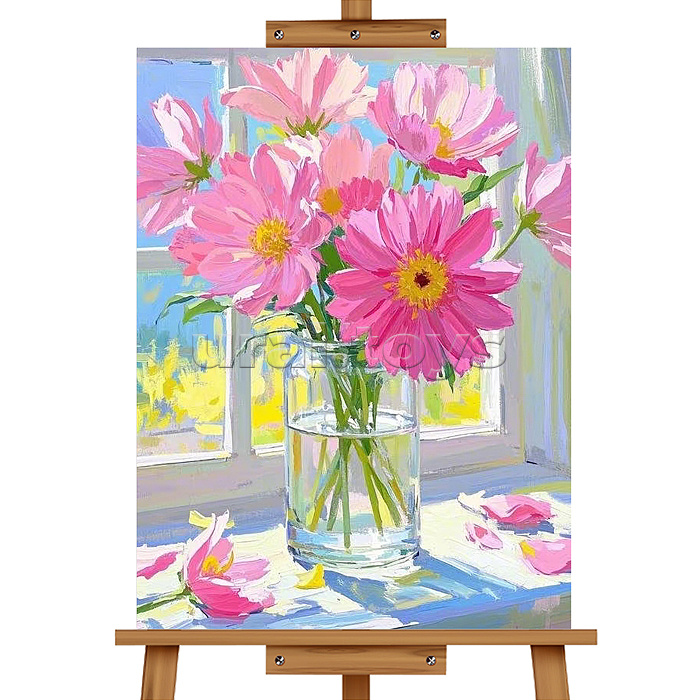 Набор для рисования "Картина по номерам 30*40 см. Цветы у окна"