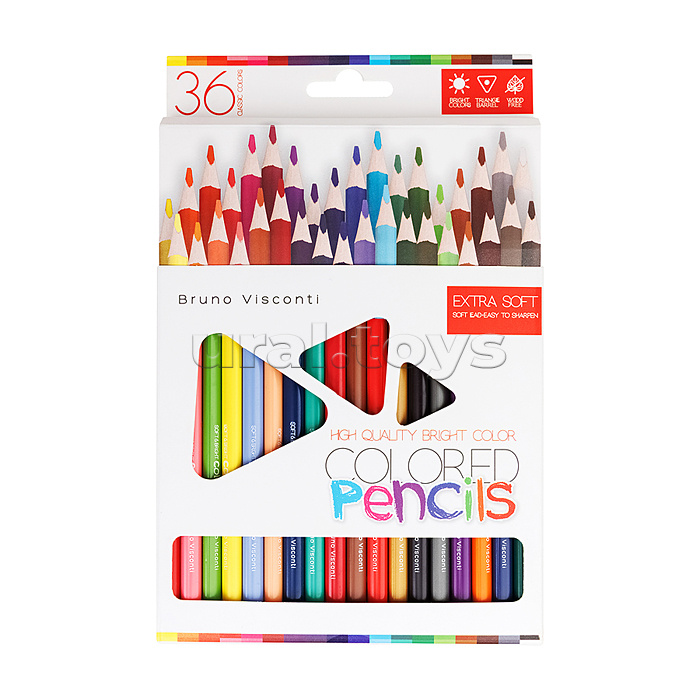 Карандаши цветные 36 цв. "Bright colors"