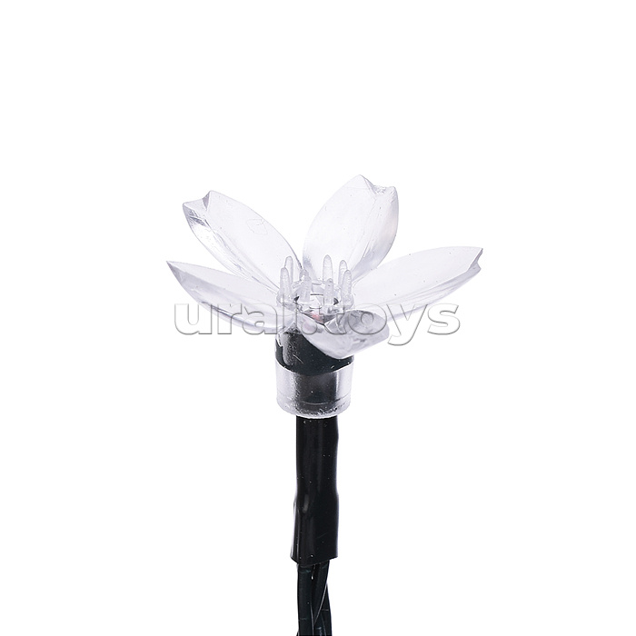 Электрогирлянда 3м, 20 ламп Цветочки, цветная