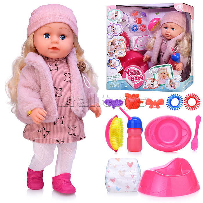 Кукла "Виктория" (пьет, писает, слезы) с аксессуарами, в коробке