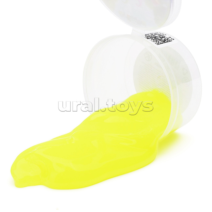 Слайм "Стекло" желтый неон 50 гр,