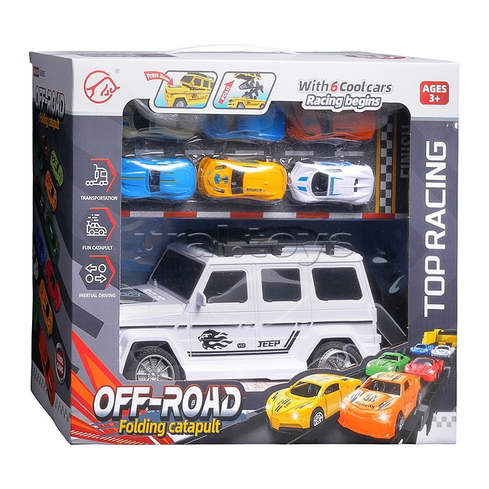 Набор машин "Весёлый автопарк" в коробке