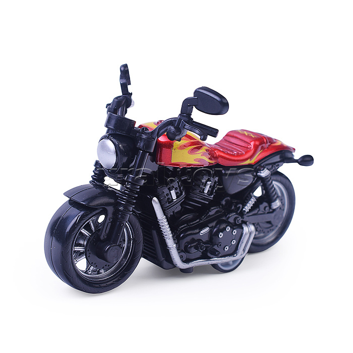 Модель металл Чоппер 9 см, (руль) инерц., ассорт цвет.