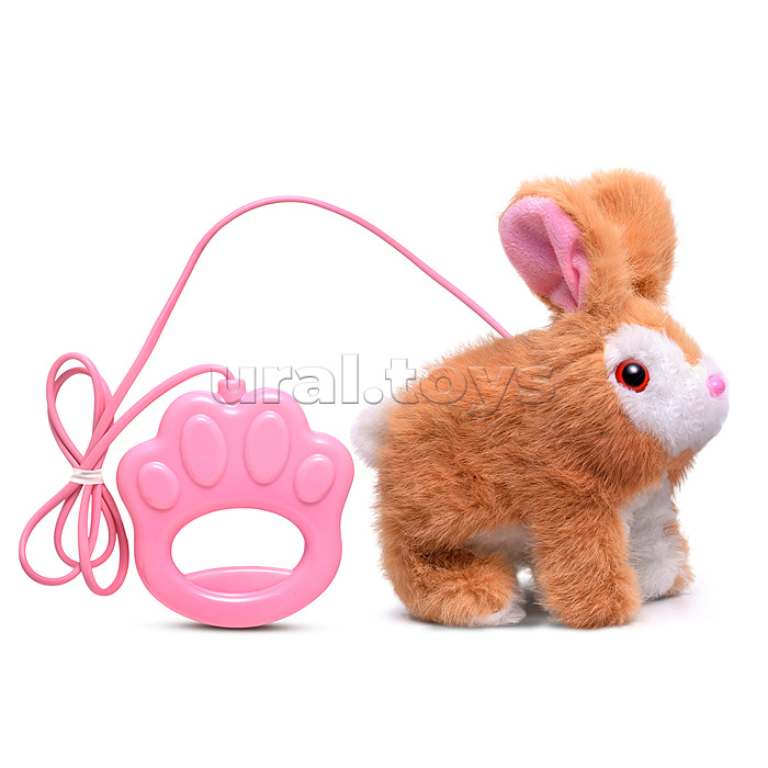 Кролик "Пушистик" (записывает, прыгает, издаёт звук, шевелит ушками и носиком) в пакете