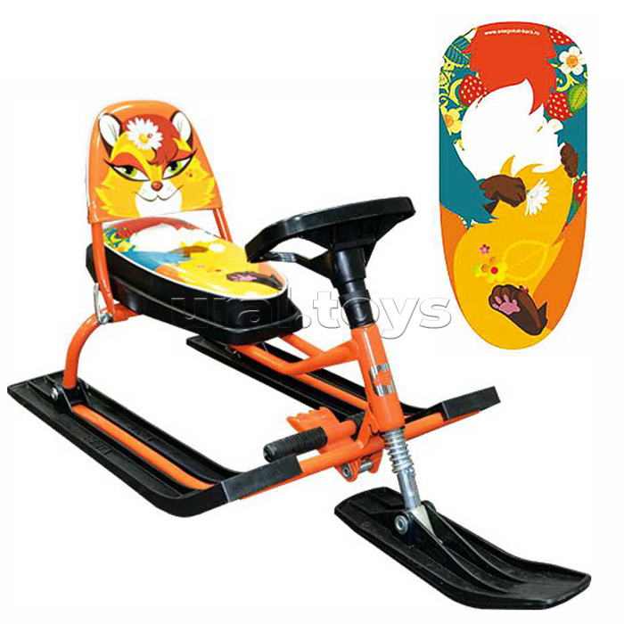 Игрушка спортивная транспортная из металла «SNOWKAT» 116 "Comfort Animals" со складной спинкой (Лиса)
