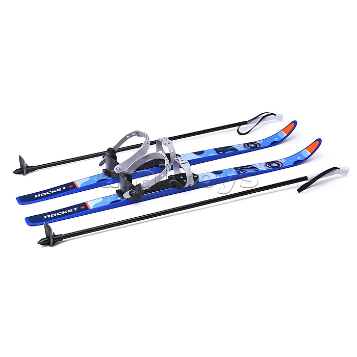 Лыжи детские "Норд" ROCKET SKI JUNIOR 90/90 см, универсальное крепление, с палками