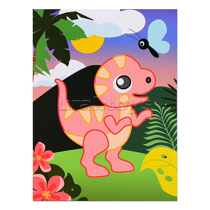 Мягкая картинка. Дино детки. 3 в 1