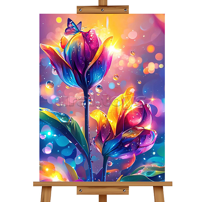 Мозаика алмазная "Необычный цветок" 30*40см.