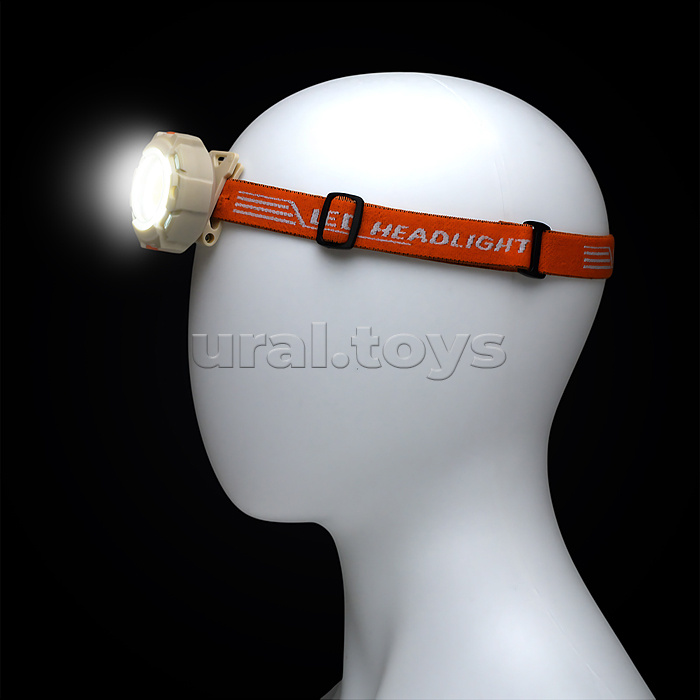 Фонарь налобный аккумуляторный, 800 мАч