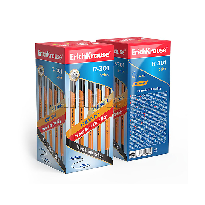 Ручка шариковая R-301 ORANGE 0.7 Stick цвет чернил чёрный