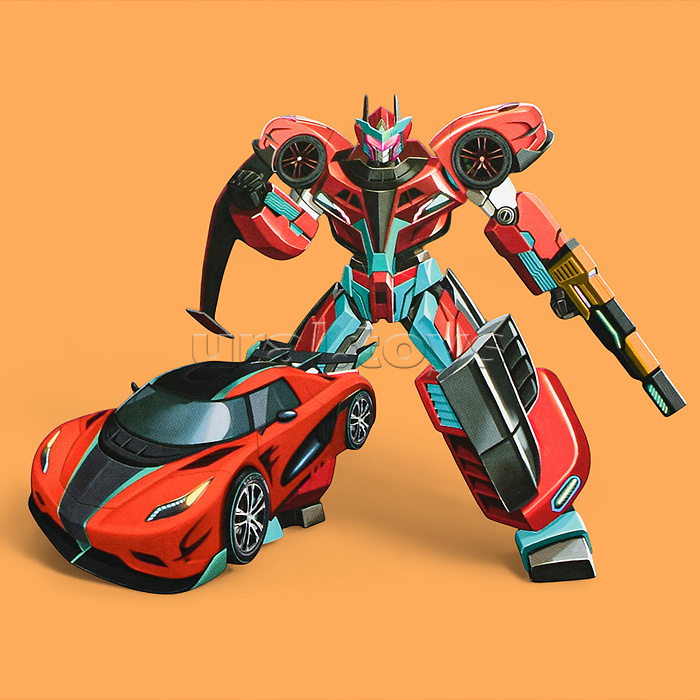Робот трансформирующийся в спорткар, в коробке