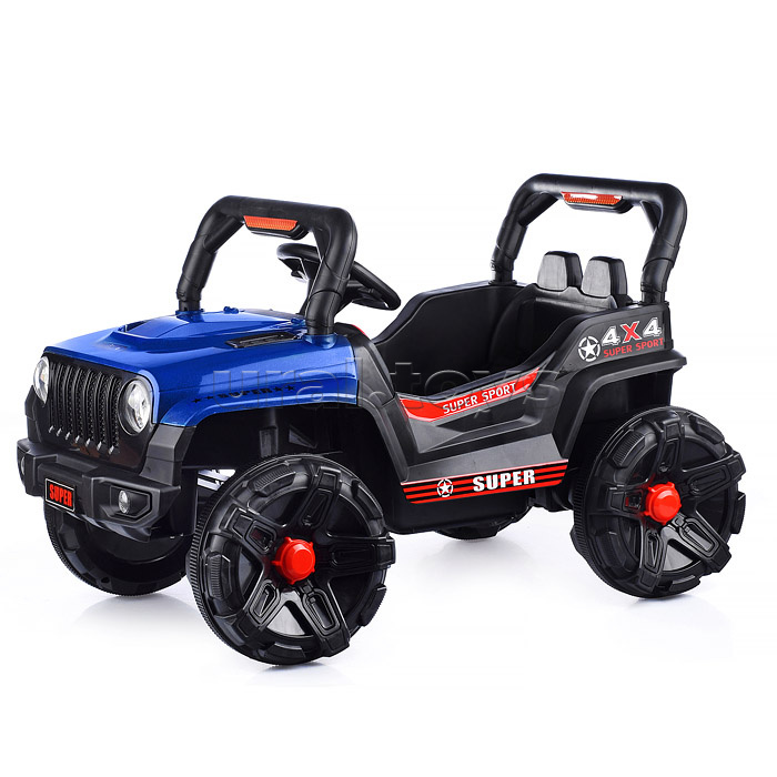 Электромобиль "Рустик" на аккумуляторе, с р/у управлением, в коробке (синий)