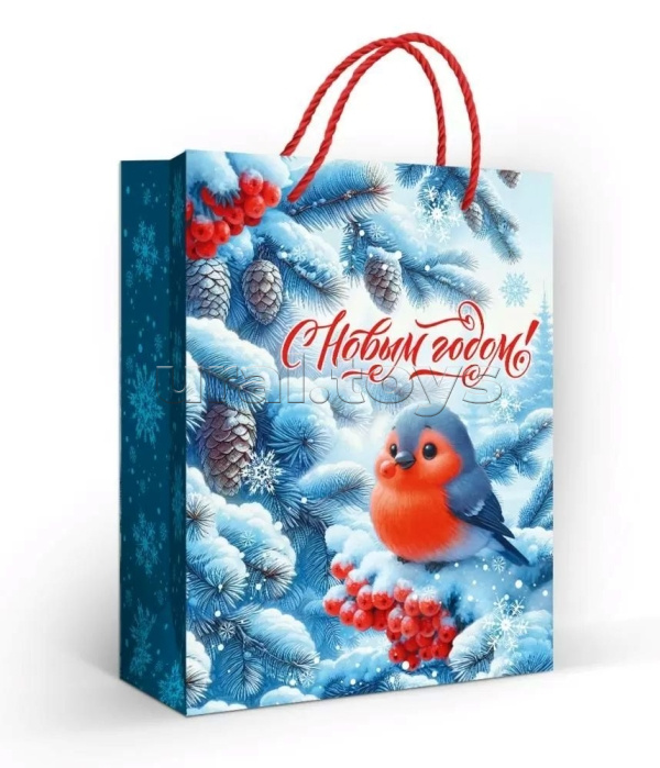 Пакет подарочный "С Новым годом!" (M)