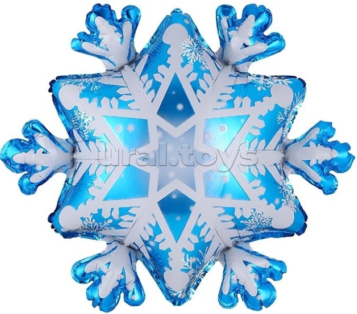 Шар (28''/71 см) Фигура, Снежинка, Голубой/Белый, 1 шт. в уп. Шар (28''/71 см) Фигура, Снежинка, Голубой/Белый, 1 шт. в уп.