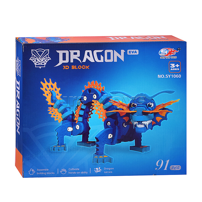 Конструктор "Дракон" (91 дет.) в коробке