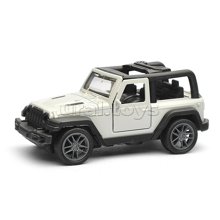 Белая инерционная машинка Джип Сафари die-cast,1:32, открывающиеся двери