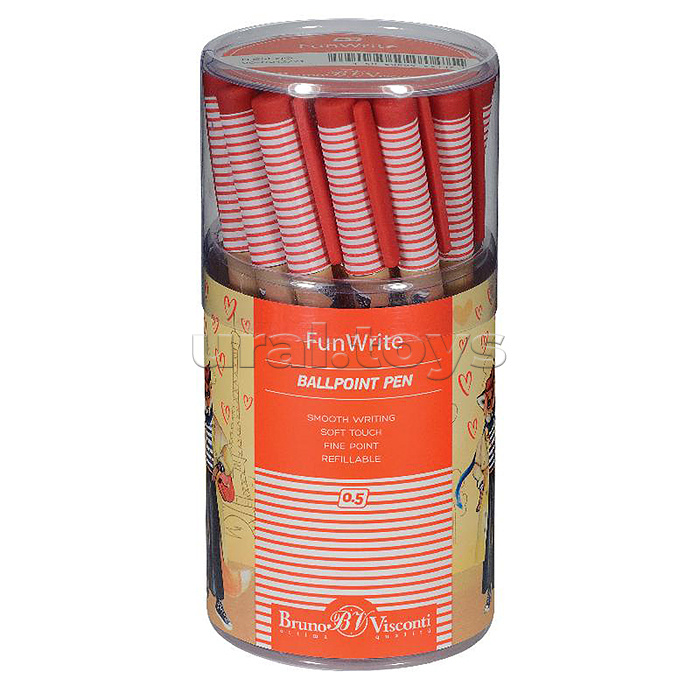 Ручка "FunWrite. Лиса в кедах" шариковая, 0.5 мм, синяя