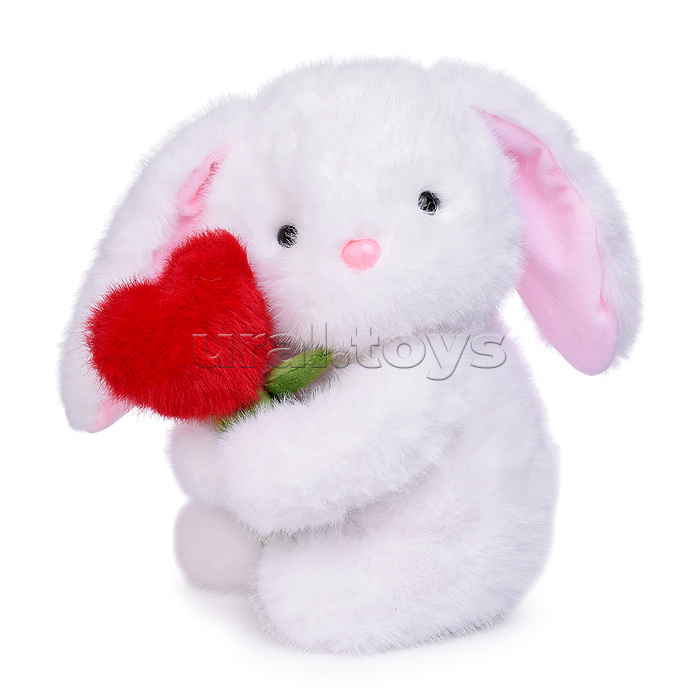 Мягкая игрушка "Заяц с сердцем" 22 см
