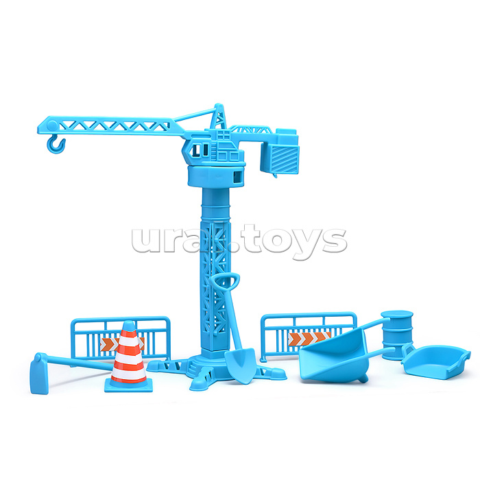 Машина "Стройка" с дорожными знаками, в коробке