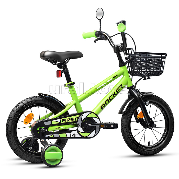 Велосипед 14" Rocket First, цвет зеленый