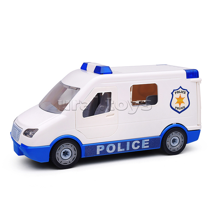 Конструктор "Полиция" с отверткой (свет,звук) в коробке