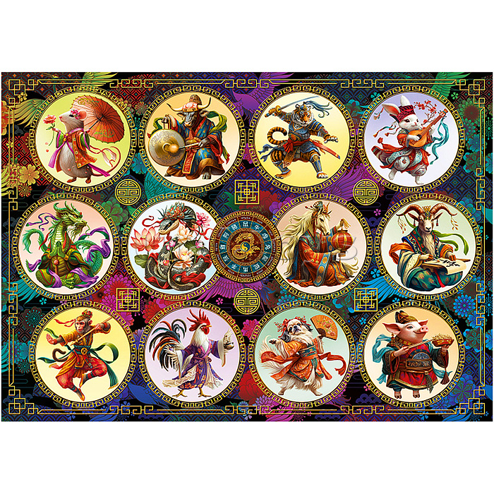 Пазлы 2000 "Китайский гороскоп"