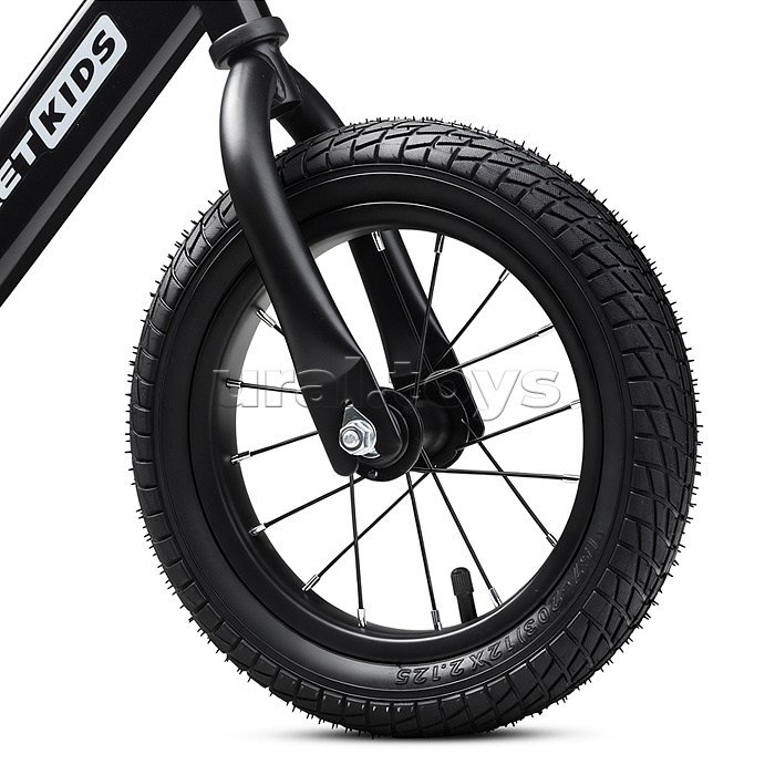 Беговел 12" Rocket R0043NEW-BK, колеса надувные, цвет черный