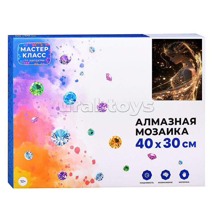 Мозаика алмазная "Фея" (светится в темноте) 40*30 см.