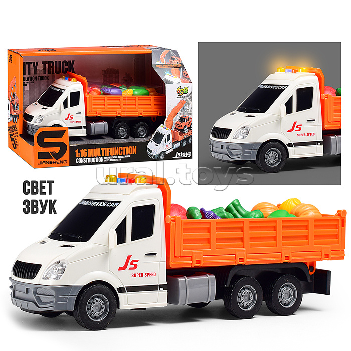 Машина "Фруктовый путь" 1:16 (свет, звук) в коробке