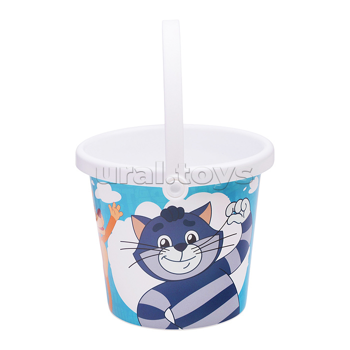 Набор "Простоквашино" №7: ведро малое с наклейкой, совок №2, грабельки №2, формочка (клубника)