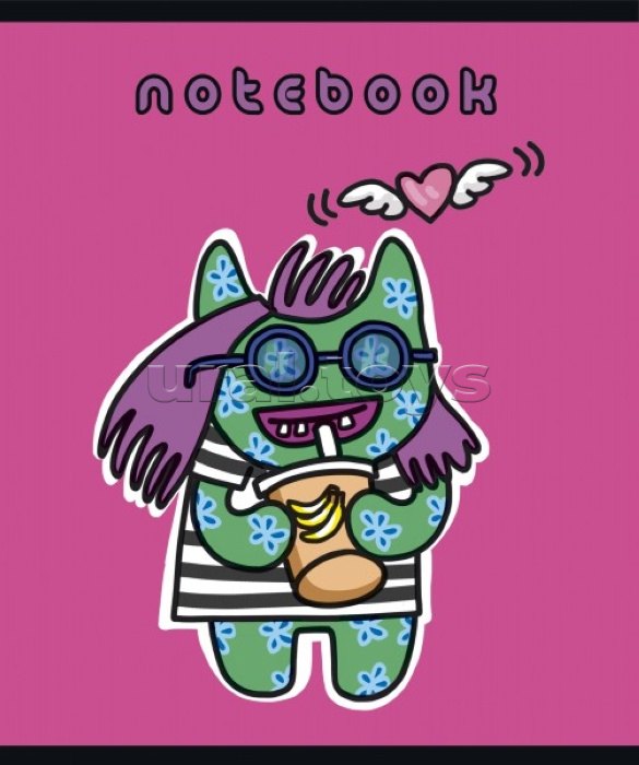 Тетрадь 48л. клетка А5 скрепка S "Фуггня" Премиум 4+0+Ламинация матовая+УФ выборочный (10%)