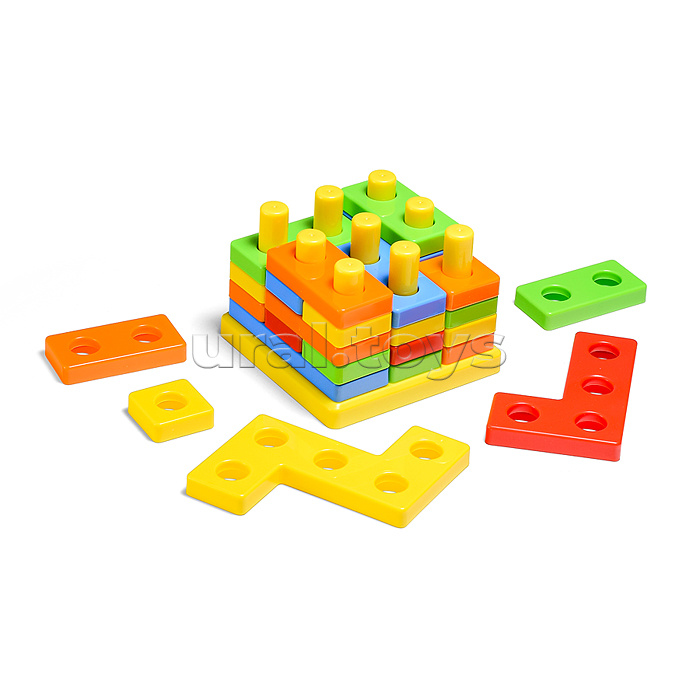 Игрушка развивающая "3D пазл" №1 (23 элемента) (в сеточке)