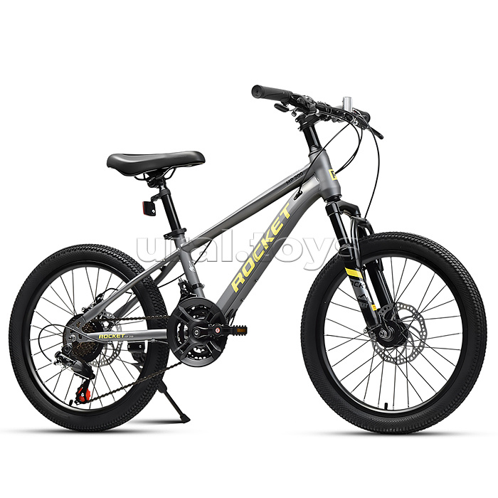Велосипед 20" Rocket MP-200, цвет серый/желтый, размер 11"