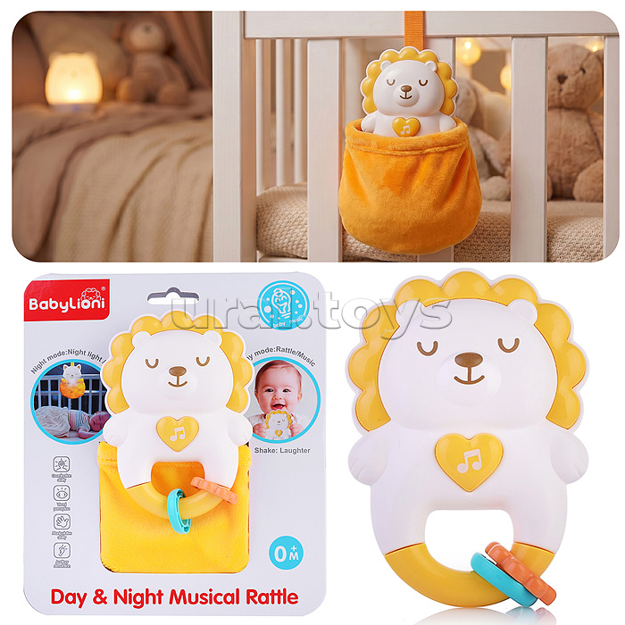 Игрушка развивающая "Погремушка Слоник" на листе