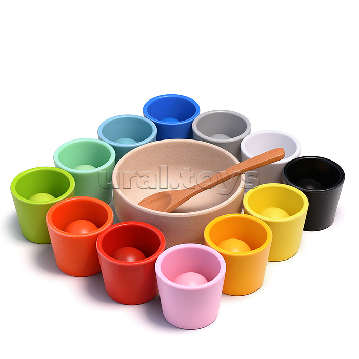 Сортер "Стаканчики и шарики" в коробке