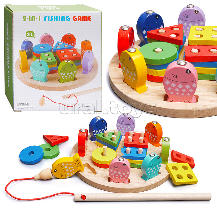 Игра развивающая 2в1 "Ловись рыбка"