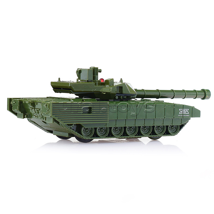 Модель металл Армата Танк Т-14, 12 см, (вращается башня, зелен,)инерц., в коробке