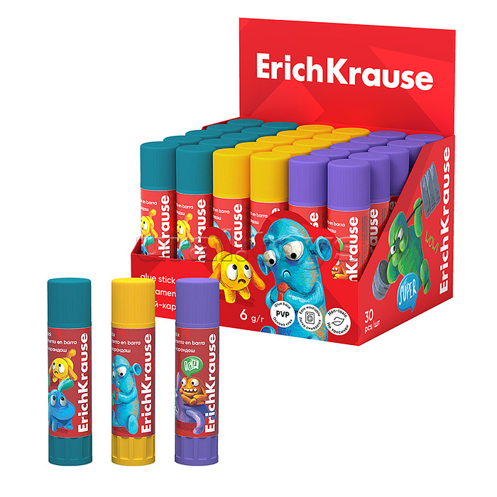 Клей-карандаш EasyStick Jolly Friends, 6г