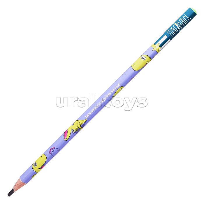 Карандаш чернографитовый "Fun Graphix. Тираннозавр Рекс" HB (пластиковый корпус)