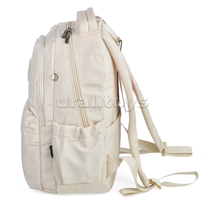 Рюкзак "Modern Concept Soft" подростковый 42x31x20 см (18 л) 500 г, текстильный, 1 отделение на молнии с уплотненным отделением для ноутбука до 15 дюймов и книг, бежевый Рюкзак "Modern Concept Soft" подростковый 42x31x20 см (18 л) 500 г, текстильный, 1 отделение на молнии с уплотненным отделением для ноутбука до 15 дюймов и книг, бежевый