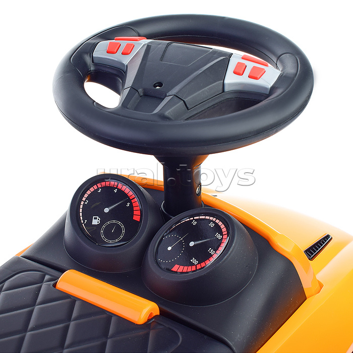 Каталка-автомобиль "SuperCar" №2 со звуковым сигналом (оранжевая)