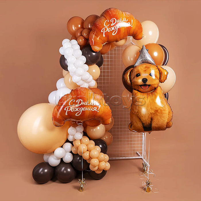 Шар (29''/74 см) Фигура, Круассан, С Днем Рождения, 1 шт. в уп.
