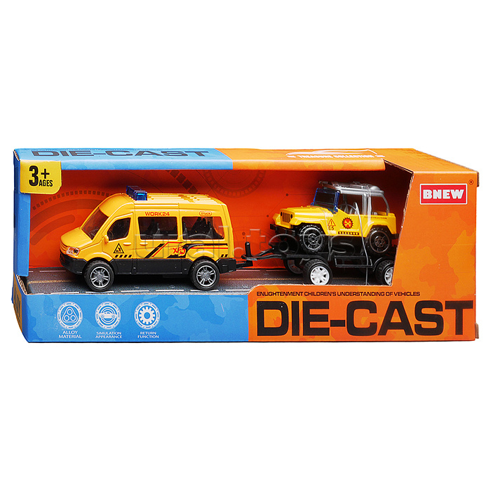 Машина "Стройка" металл, в коробке