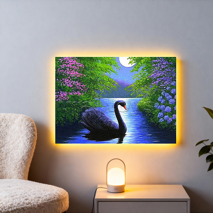 Мозаика алмазная "Одиночество" (светится в темноте) 20*30см.