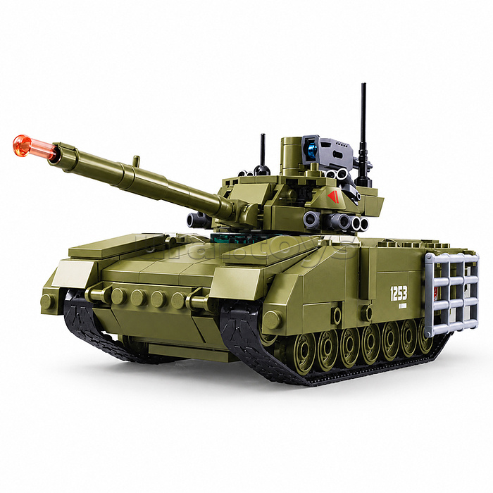 Конструктор "Танк Т-145 с фигурками людей" (319 дет.) в коробке