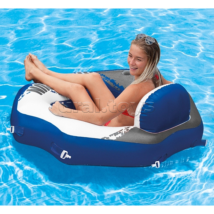 Надувной круг-шезлонг "River Run" с сетчатым дном, 135х126см, 58854EU INTEX Надувной круг-шезлонг "River Run" с сетчатым дном, 135х126см, 58854EU INTEX