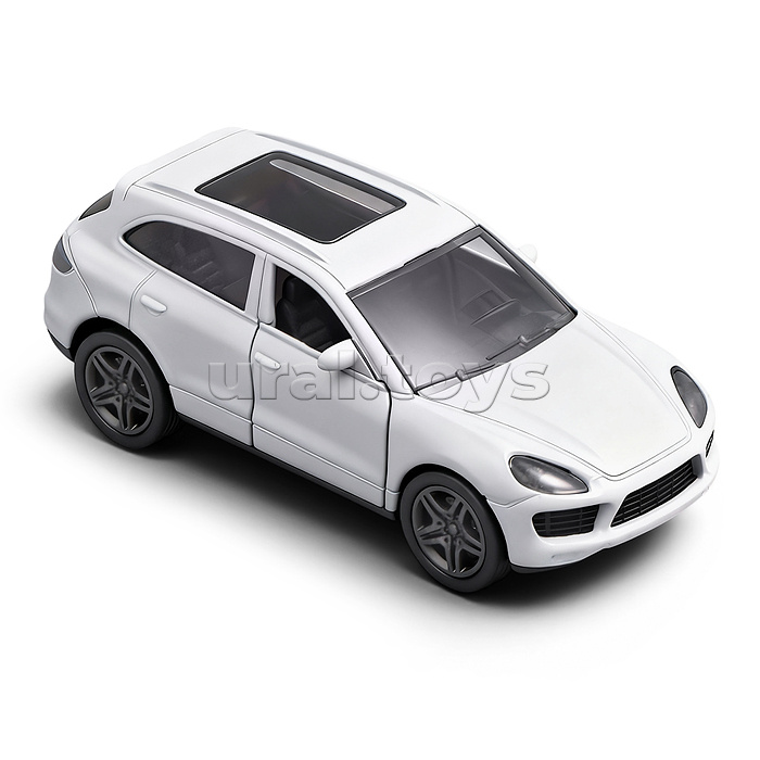 Белая инерционная машинка с люком на крыше die-cast , 1:32